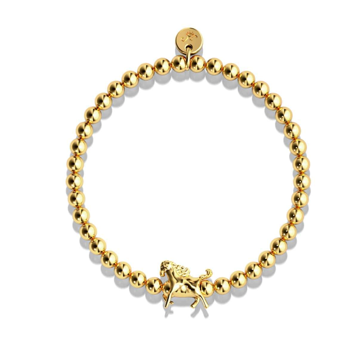 Équitation | Or 18 carats | Bracelet à breloques cheval